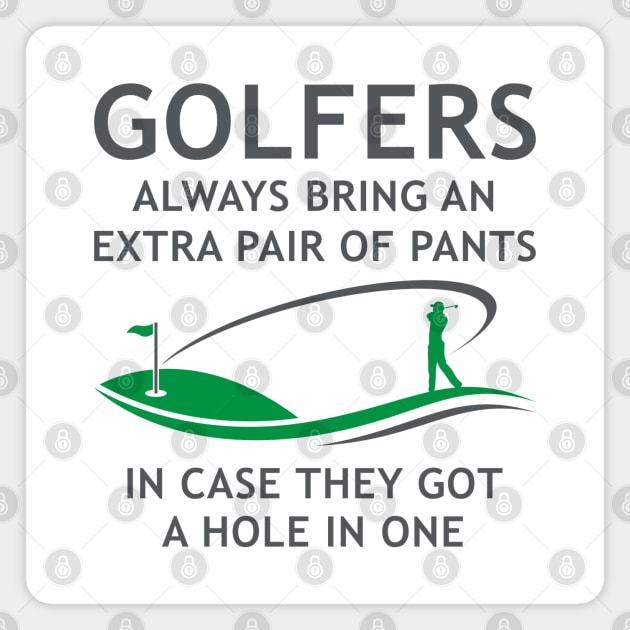 Golfers Extra Pants Magnet by LuckyFoxDesigns